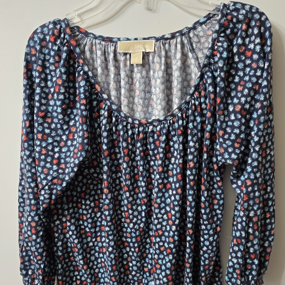 Michael Kors M Blue Floral Women's Top